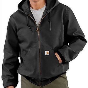 NWT Carhartt Men's Duck Active Thermal-Lined Hooded Jacket, J131, Black, 5XL